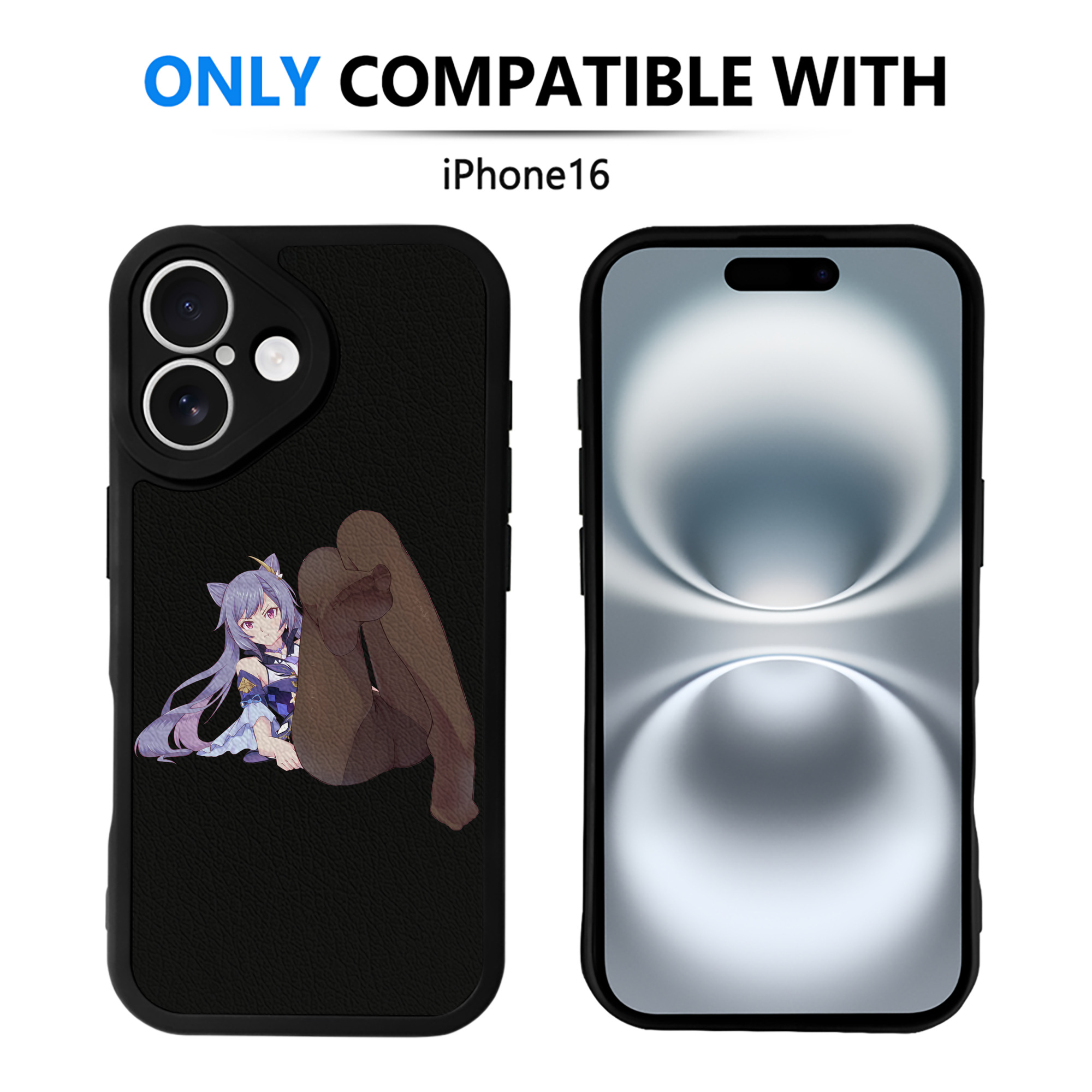 げんし神 刻晴 こくせい genshin Kokusei 【iPhone 16シリーズ対応】シリコンスマホケース（レザー調） 材質：シリコン